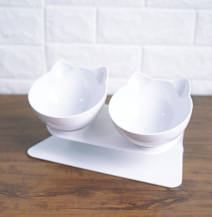 Inclined Transparent Cat Food Bowl