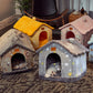 Foldable Pet House Warm Cave Bed