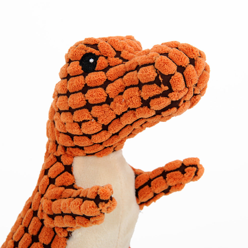 Plush Dinosaur Dog Toy Chew Squeaker