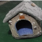 Foldable Pet House Warm Cave Bed