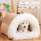 Portable Pet Nest Warm Long Fur Cat