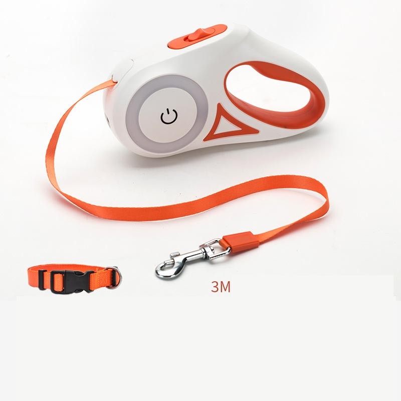 Retractable Dog Leash With Collar Spotlight