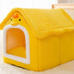 Foldable Pet House Warm Cave Bed