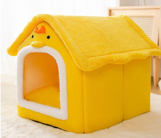 Foldable Pet House Warm Cave Bed