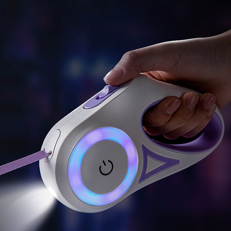 Retractable Dog Leash With Collar Spotlight