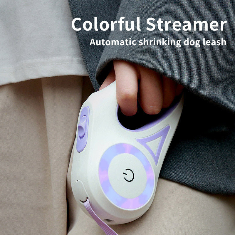 Retractable Dog Leash With Collar Spotlight