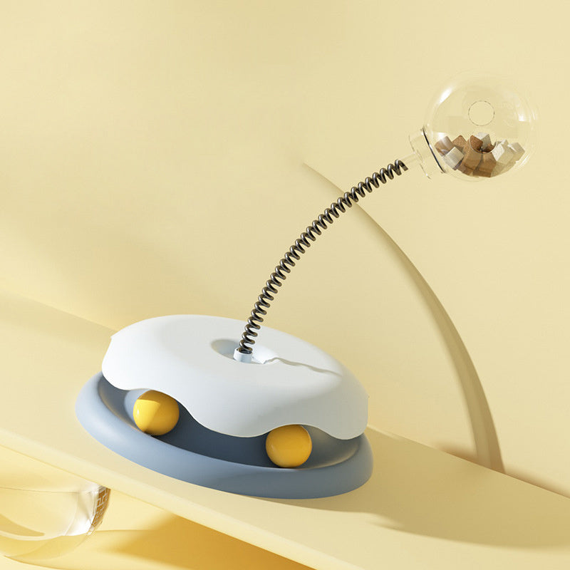 2-in-1 Cat Toy Food Dispenser Turntable