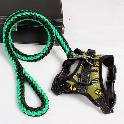Nylon Dog Harness Padded Reflective Vest