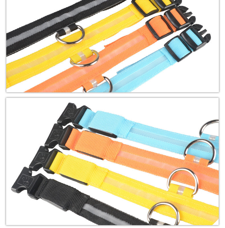 LED Dog Collar Glow in Dark Adjustable
