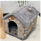 Foldable Pet House Warm Cave Bed