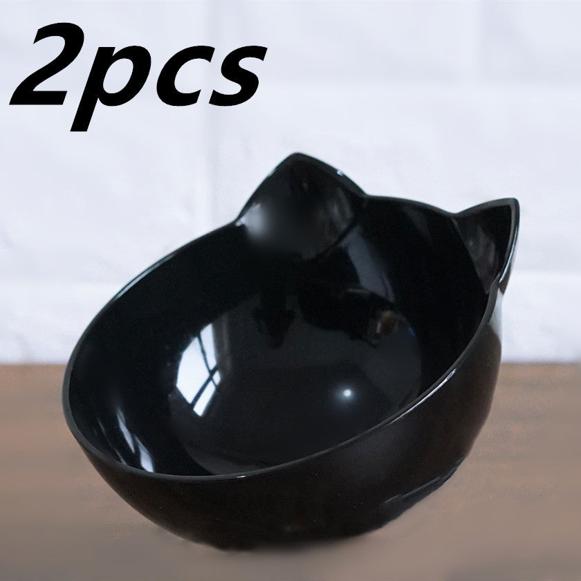Inclined Transparent Cat Food Bowl