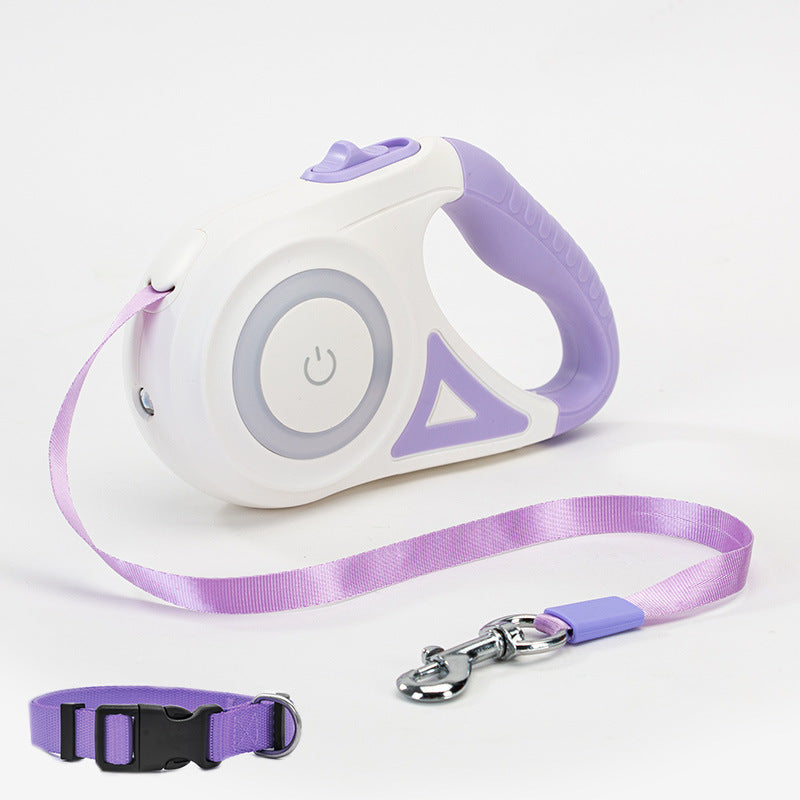 Retractable Dog Leash With Collar Spotlight