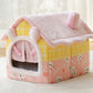 Foldable Pet House Warm Cave Bed