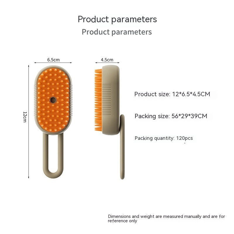 3-in-1 Pet Steam Brush – Grooming, Massage & Hair Removal