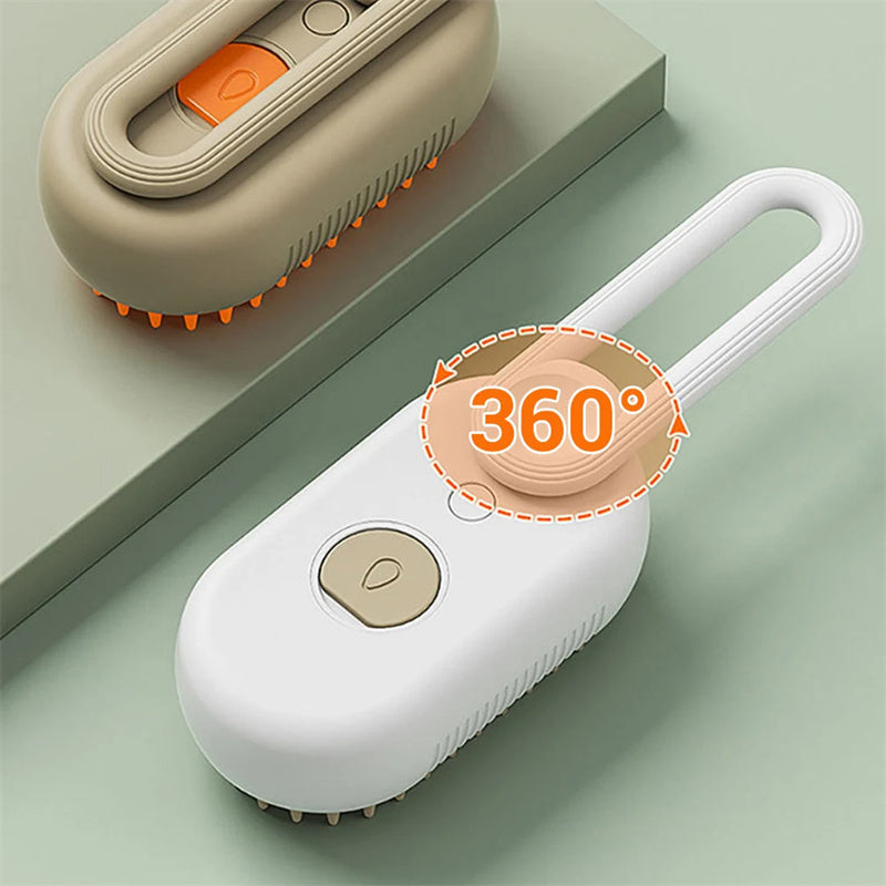3-in-1 Pet Steam Brush – Grooming, Massage & Hair Removal