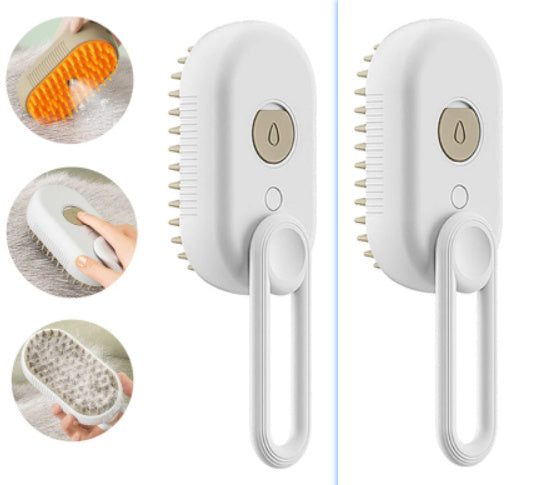 3-in-1 Pet Steam Brush – Grooming, Massage & Hair Removal