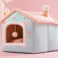 Foldable Pet House Warm Cave Bed