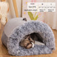 Portable Pet Nest Warm Long Fur Cat