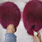 Large Size Solid Color Fluffy Soft Bottom Winter Baotou Home Warm Multi-color Cotton Slippers
