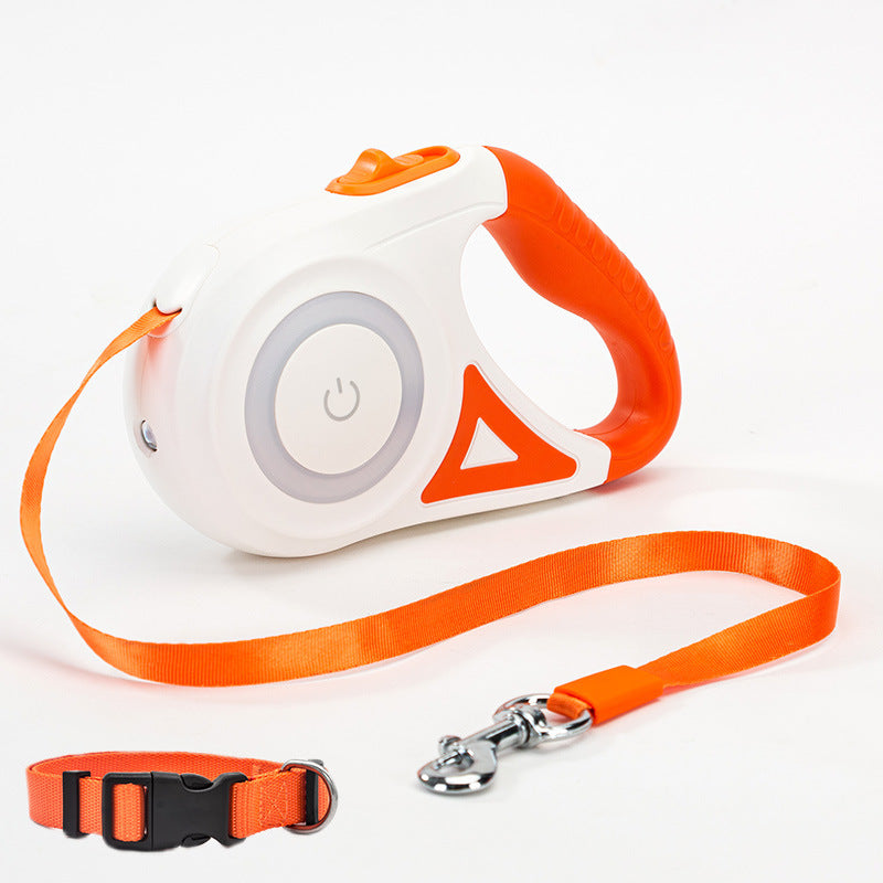 Retractable Dog Leash With Collar Spotlight